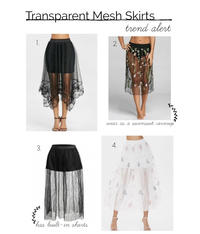 Weekend Shopping Guide: Transparent Mesh Skirts - The Dark Plum