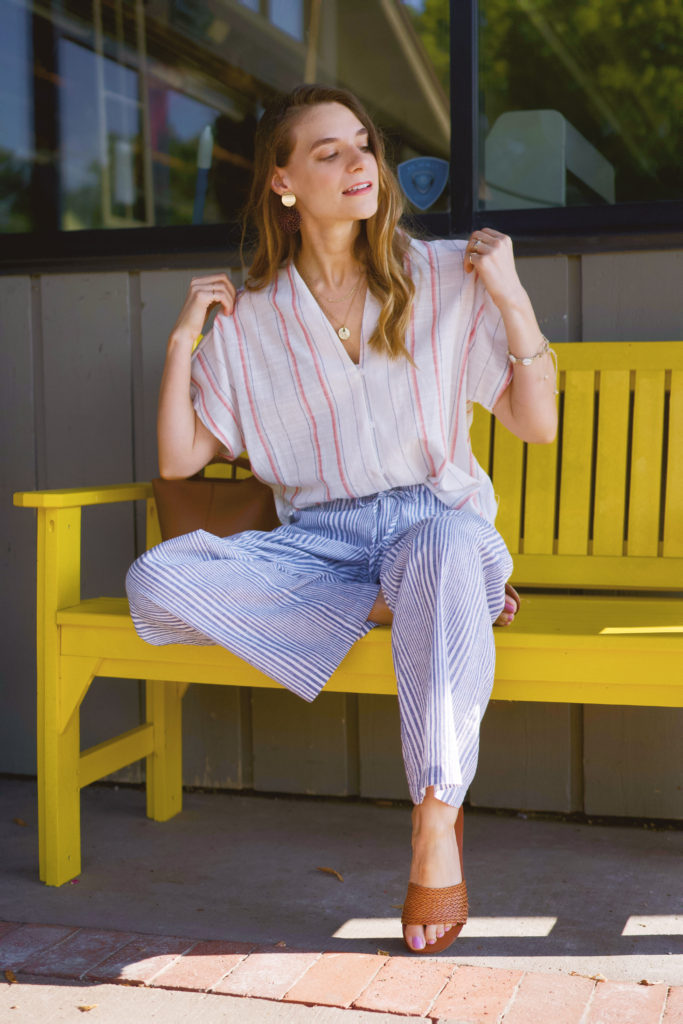 Striped linen outfit 