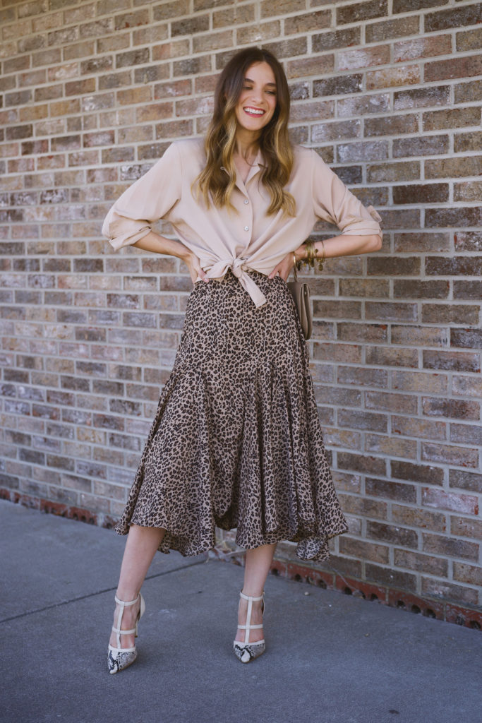 The Leopard Print Midi Skirt (Dress) Currently On Repeat - The Dark Plum