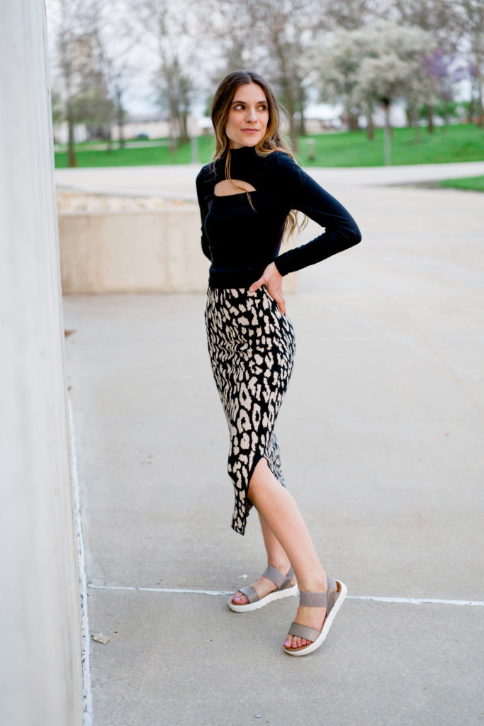 Leopard print skirt 