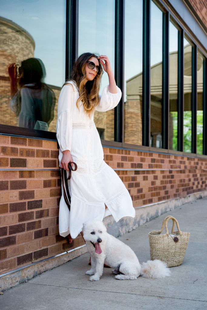 Bohemian White Lace Maxi Dress