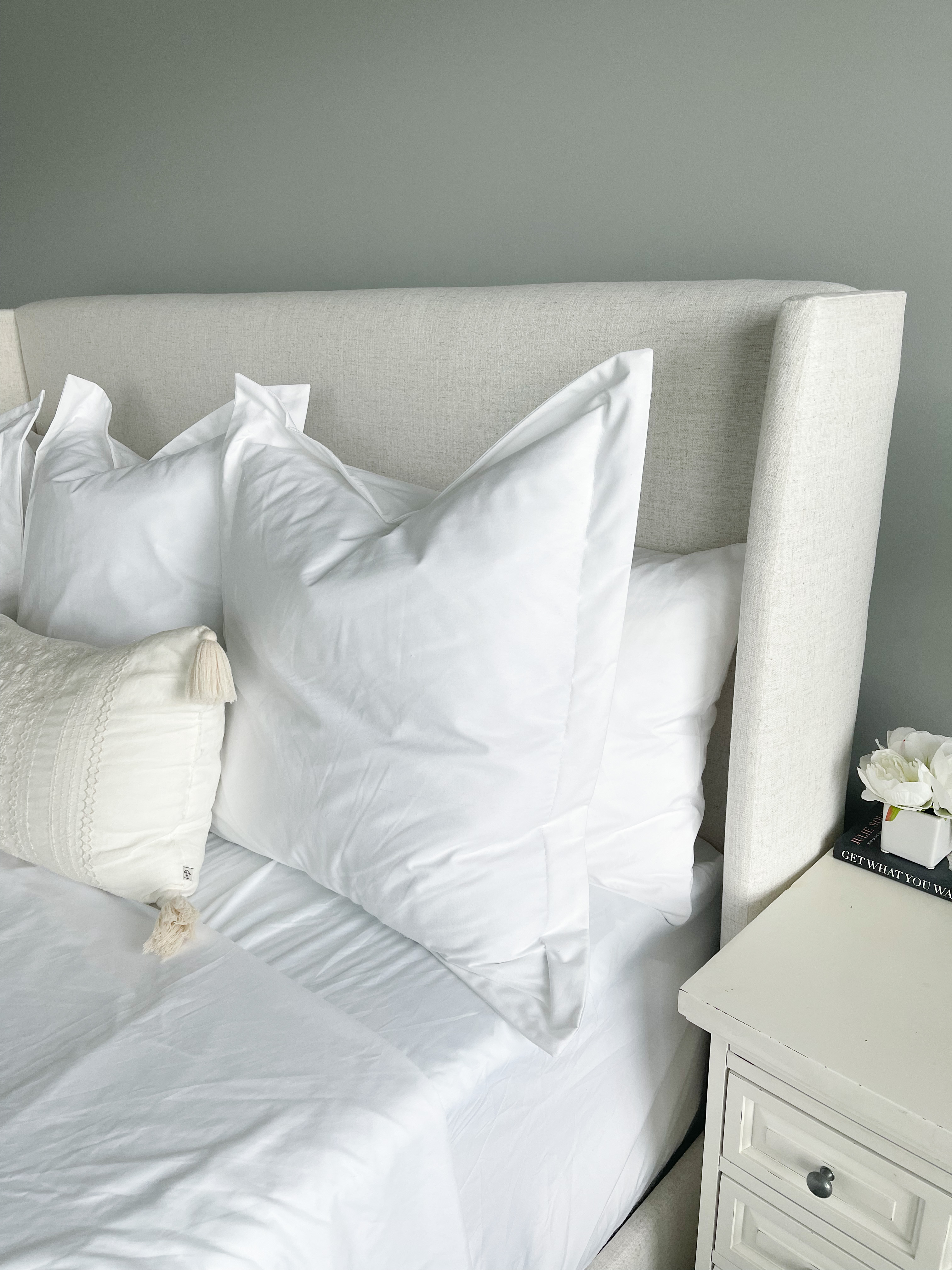 White Euro pillows from Amazon 